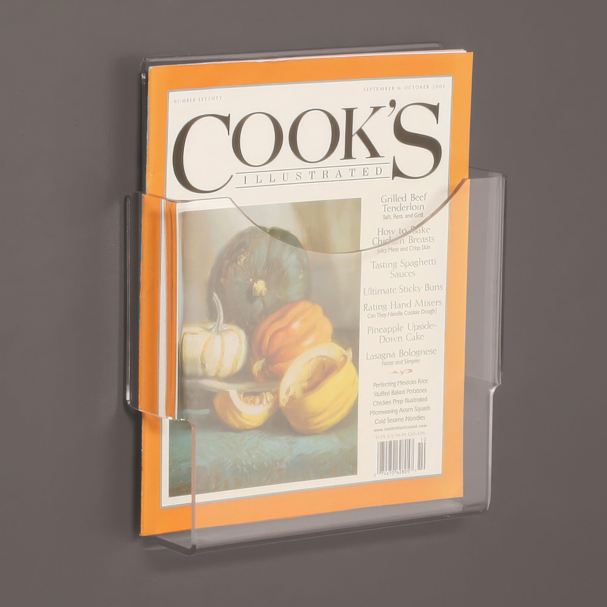 Letter Size Wall Brochure and Magazine Holder, 8 3/4