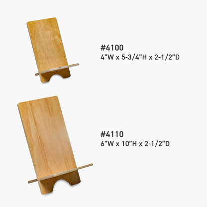 Wooden Easel Style Bookstand, 4" or 6" Wide