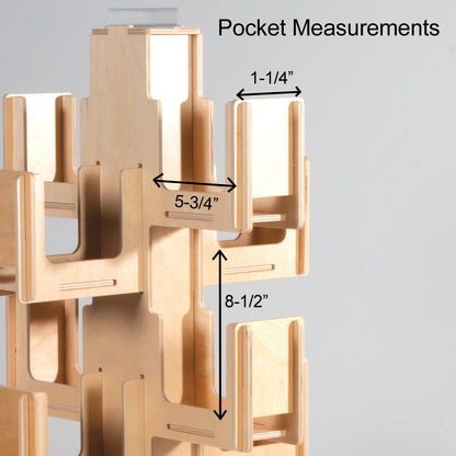 All Wood Compact Countertop Greeting Card Spinner, 16" Wide (424-PC)