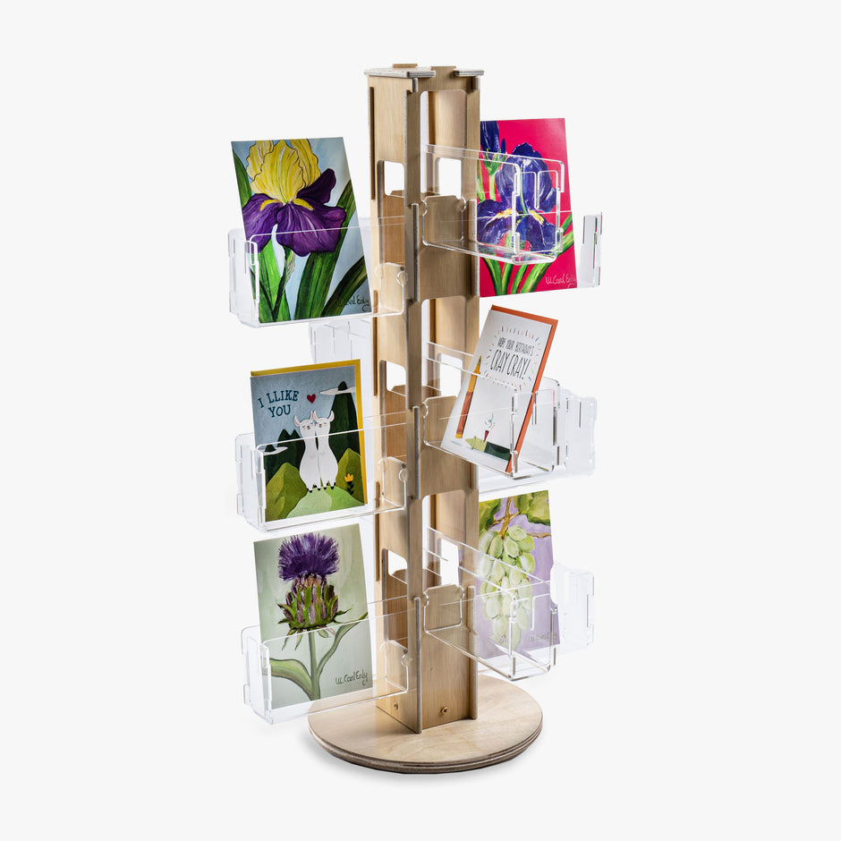 Countertop Displays for Books, Cards and Other Media from Clear Solutions