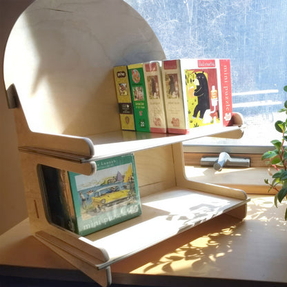 Countertop Two Shelf Wooden Display (4290)
