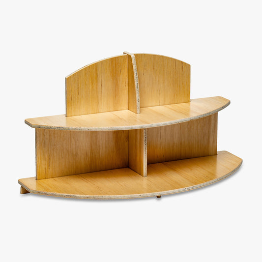 Two Tier Wooden Display Stand, 14" Wide
