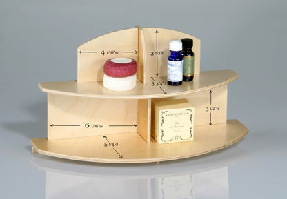 Two Tier Wooden Display Stand, 14" Wide (4292)