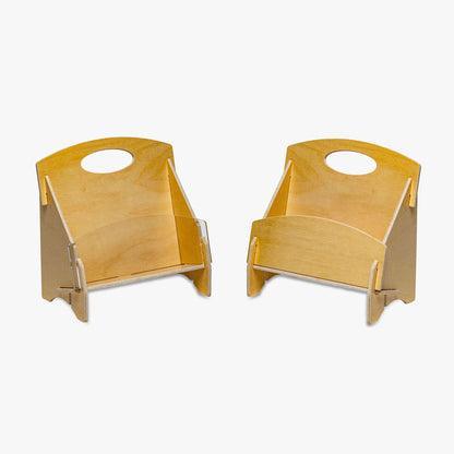 Wooden Full Sheet Brochure Holder, Clear or Plywood Front (4325)