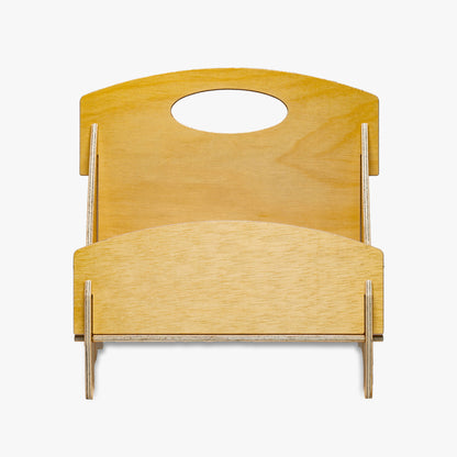 Wooden Full Sheet Brochure Holder, Clear or Plywood Front (4325)