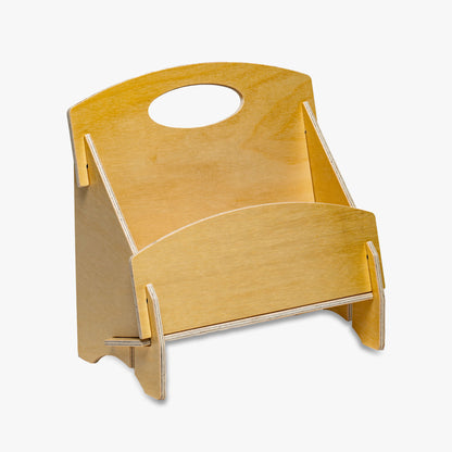 Wooden Full Sheet Brochure Holder, Clear or Plywood Front 