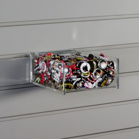 Clear Acrylic Bins for Slatwall