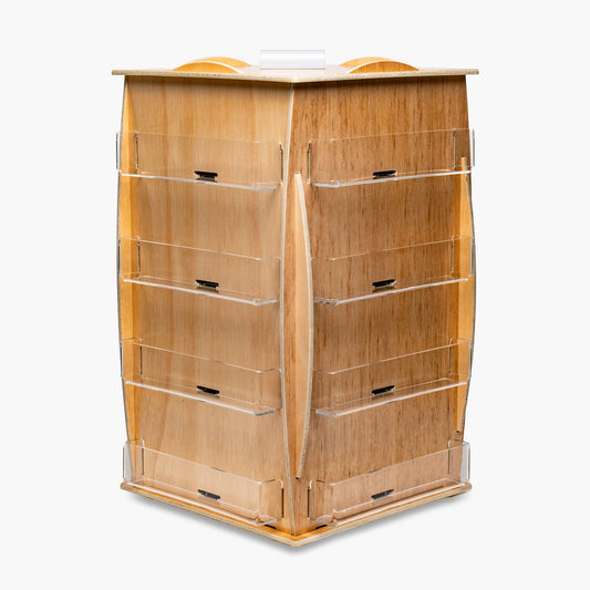 Wooden Countertop Spinner for Stickers, Decals, and Small Cards
