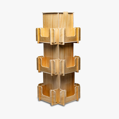 All Wood Compact Countertop Greeting Card Spinner, 11 1/2" Wide (446-12)