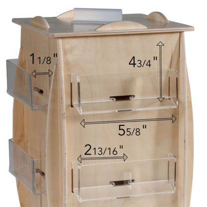 pocket measurements for countertop sticker spinner