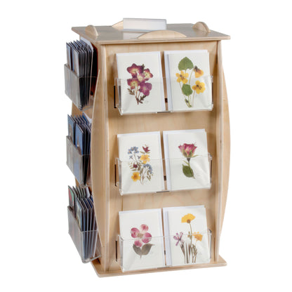 12-Pocket Countertop Spinner for Greeting Cards, Stickers and Small Items