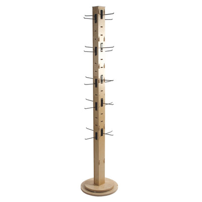 Spinning Wooden Floor Display for Hooks