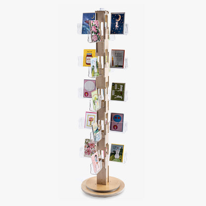 Customizable Wooden Floor Spinner, Holds 48+ Card Designs (448)