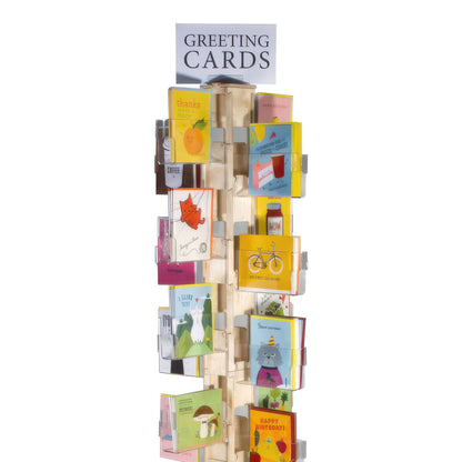 Customizable Wooden Floor Spinner, Holds 48+ Card Designs (448)