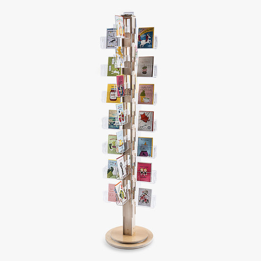 56 Pockets Wood Greeting Card Floor Spinner 