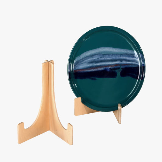 Wood Plate and Book Stand