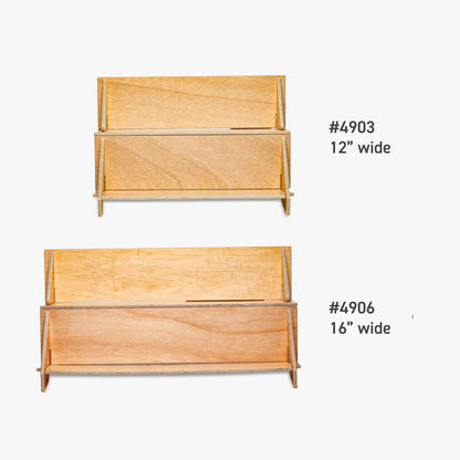 Two Tier Wooden Counter Display, 12" or 16" Wide