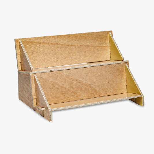 Two Tier Wooden Counter Display, 12" or 16" Wide