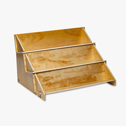 Three Tier Plywood Counter Display, 16" Wide Shelves (4904)