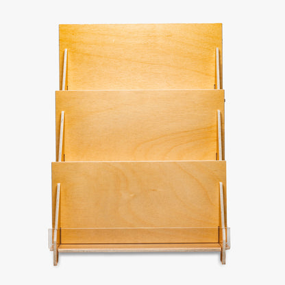 Three Tier Wood Book or Card Display, 13 1/4" Wide (4908)