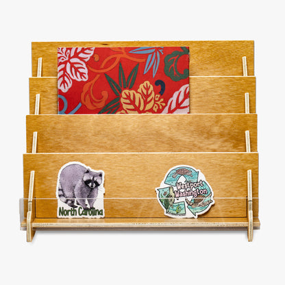 Wood Countertop Greeting Card Rack, 12 1/4" Wide (4909)