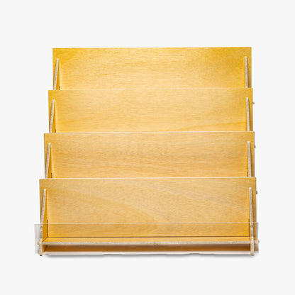 Four Tier Plywood Book Display, 17" Wide Shelves (4928)