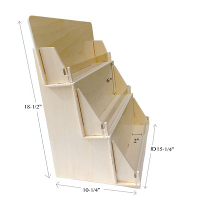 Full View Wood and Acrylic Greeting Card Display, 16 5/8" Wide (4938)