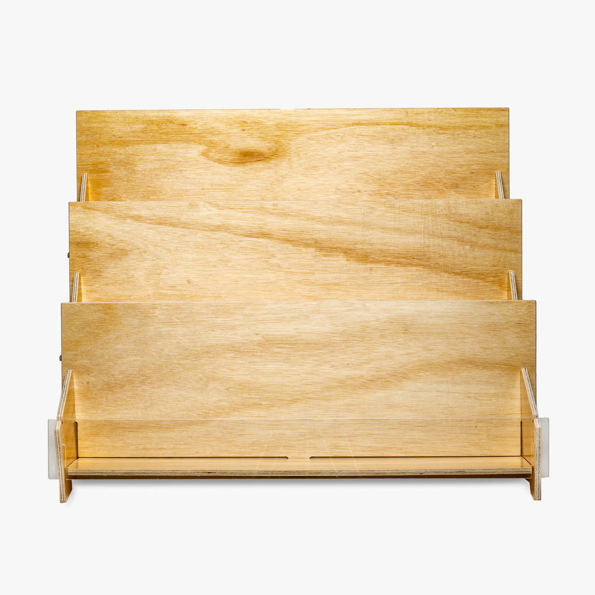 3 Leg Book Display Rack Three Tier Wood Book Display, 19 3/4