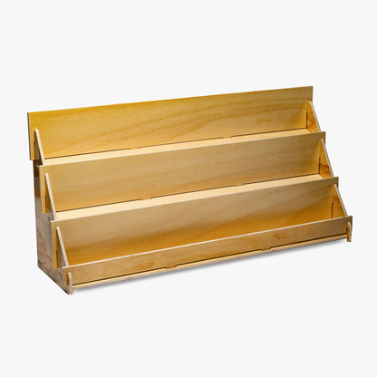 Wooden Three Tier Greeting Card Rack, 27" Wide (4965)