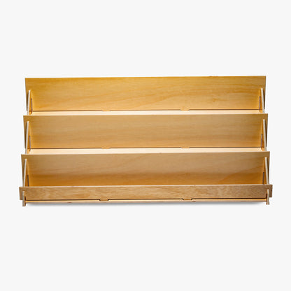 Wooden Three Tier Greeting Card Rack, 27" Wide (4965)