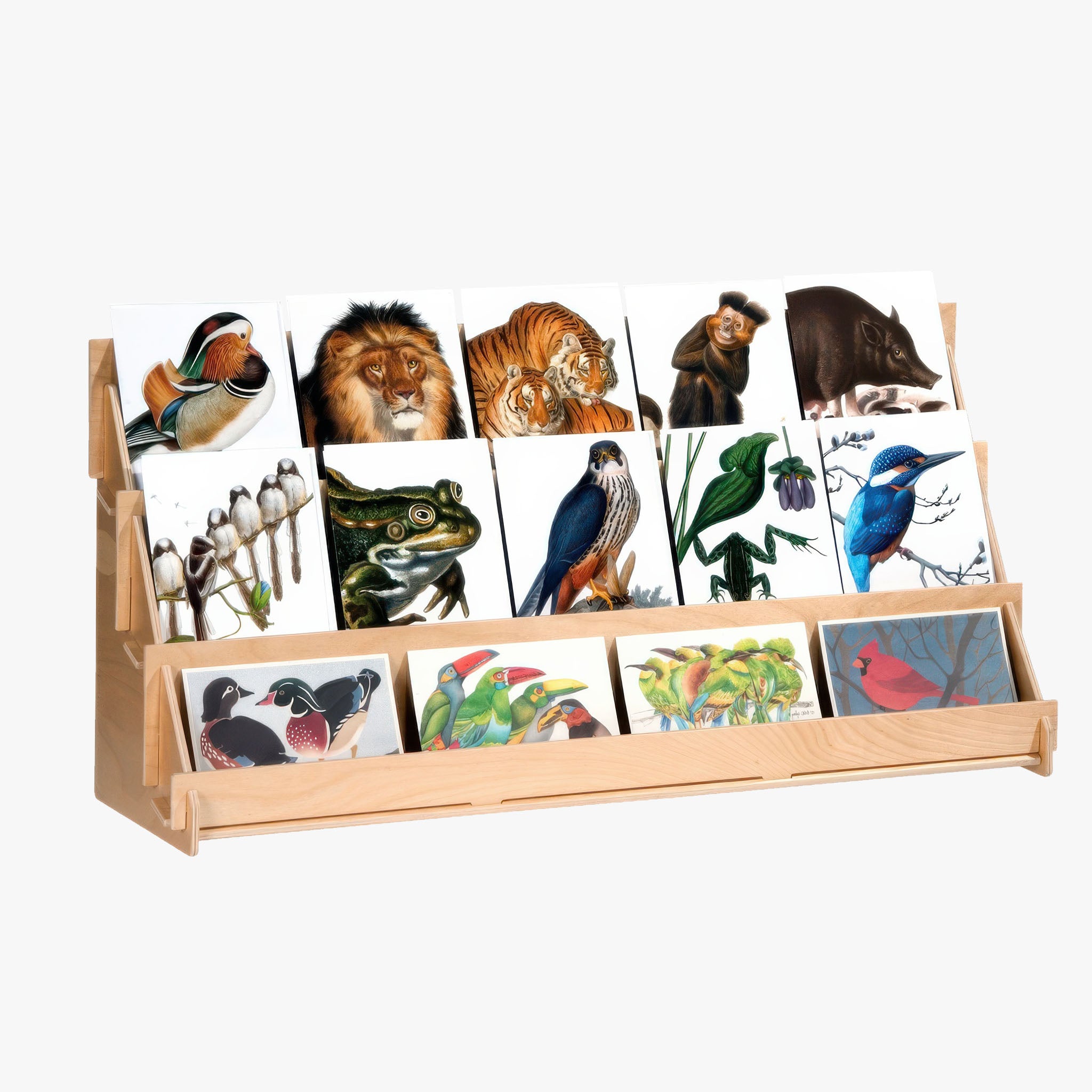 Wooden Three Tier Greeting Card Rack, 27