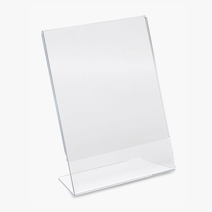 Clear Acrylic Angled Frame for Photos or Signs 