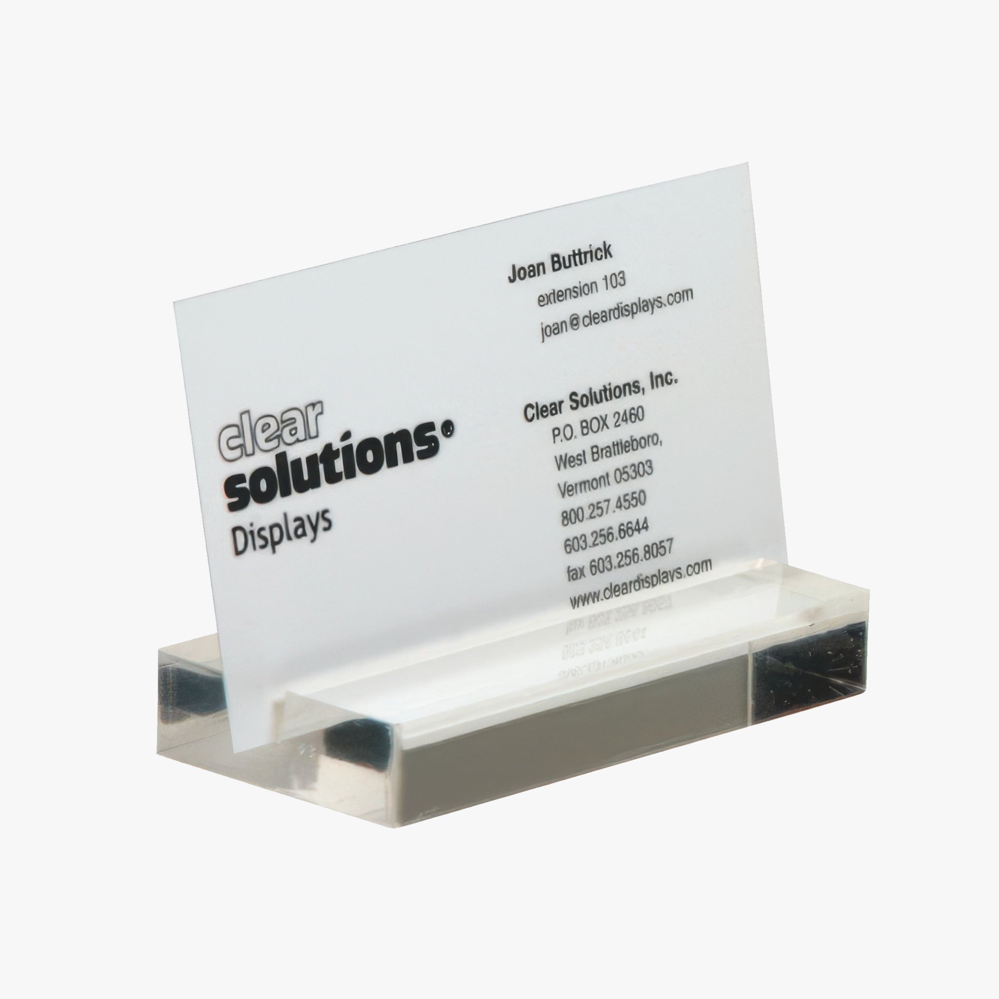 Presentation Card.。.:⋈* Slotted Business Card Holder (5320) – Clear Solutions