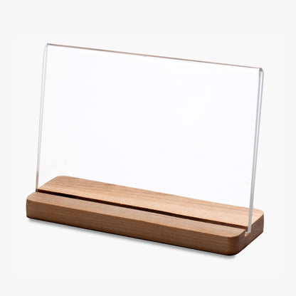 Fold Over Sign Holder with Maple Base