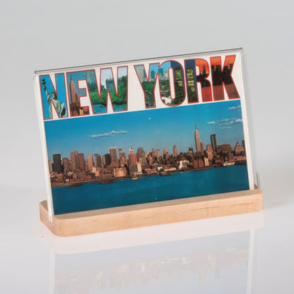 Fold Over Sign Holder with Maple Base (5530)