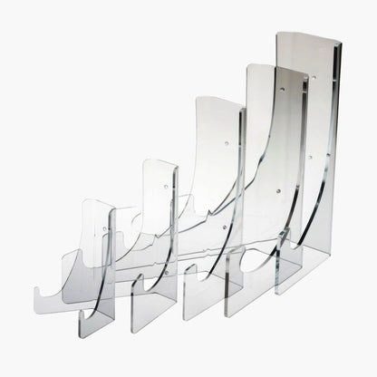 Clear Acrylic Plate Stands, Counter or Wall Mount