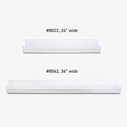Clear Flat Shelves with Lip, 24" or 36' Wide