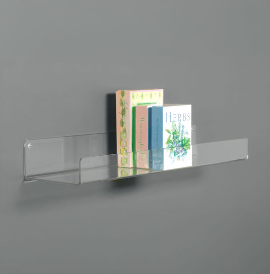 Heavy Duty Flat Shelf for Wall Mounting, 24" or 36" Wide, for books, boxed gifts, boxed cards, games, journals, notebooks, children's books