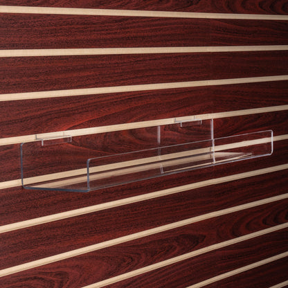 6" Deep Flat Shelf w/Lip for Slatwall, 24" or 36" Wide