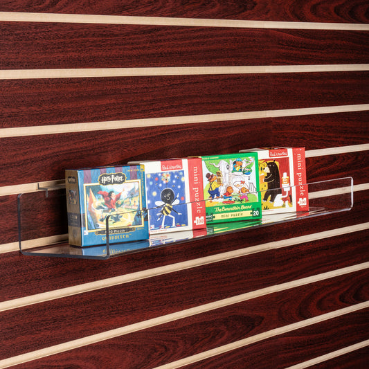 Deep Flat Shelf w/Lip for Slatwall, 24" or 36" Wide