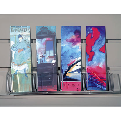 Four Pocket Slatwall Shelf for Bookmarks and Tags (8065)