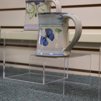 Half Height Clear Display Risers, 3" to 8" Wide