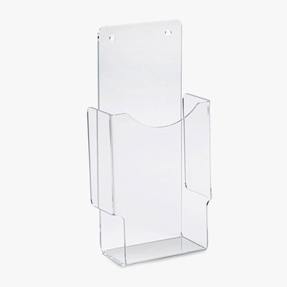 Clear Tri-Fold Brochure Holder for Wall Mount 
