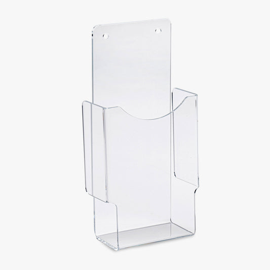 Clear Tri-Fold Brochure Holder for Wall Mount 