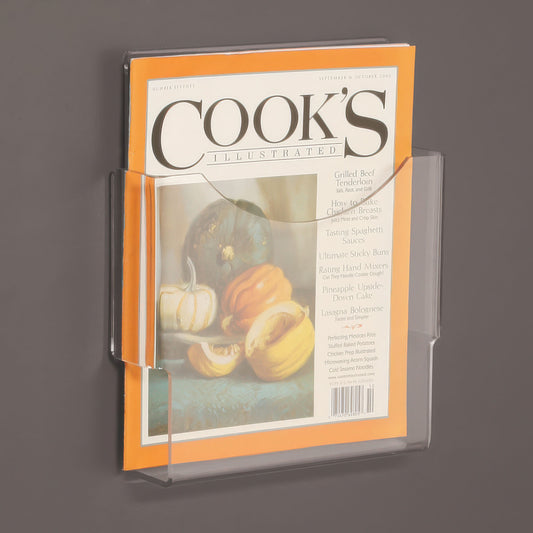 Letter Size Wall Brochure and Magazine Holder, 8 3/4" Wide Pocket (8315)
