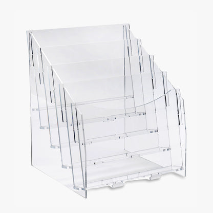 Four Level Clear Acrylic Magazine or Print Display, 9-1/4" Wide