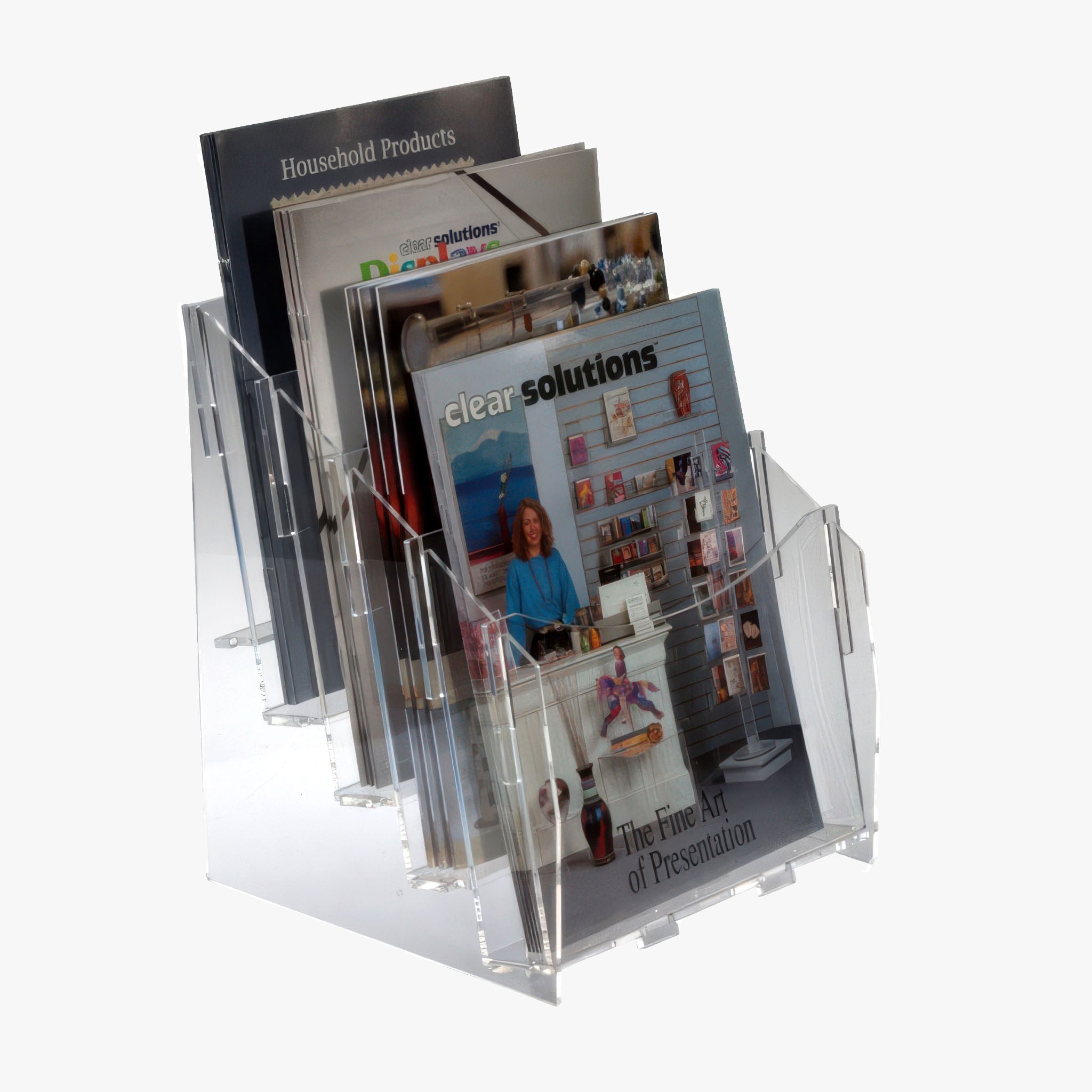 Four Level Magazine or Print Display, 9-1/4