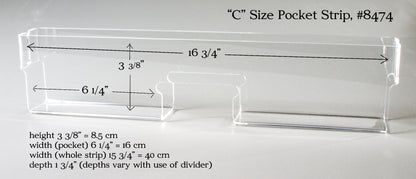 24 Pocket Clear Acrylic Countertop Greeting Card Spinner (824)