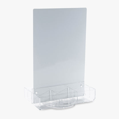 Countertop Spinning Magnet Display with Clear Acrylic Tray (choose black or white)