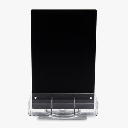Countertop Spinning Magnet Display with Clear Acrylic Tray (choose black or white)